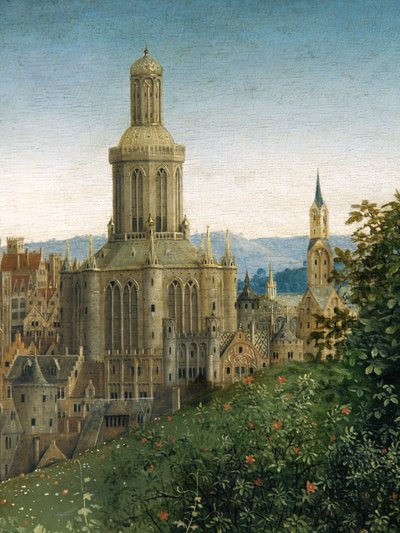 Részlet a Misztikus Bárány imádatából, a genti oltárképből alkotó: Hubert & Jan van (1390 1441) Eyck