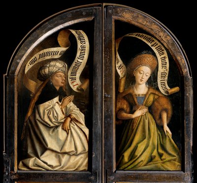 Erythraean Sibyl és a Kumaean Sibyl, a genti oltárkép bal szárnyának külső oldaláról alkotó: Hubert & Jan van (1390 1441) Eyck