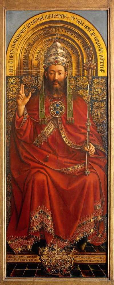 Atyaisten, a genti oltárkép központi panelje alkotó: Hubert & Jan van (1390 1441) Eyck