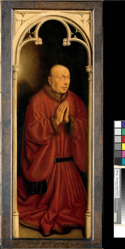 Joost Vijdt portréja, tábla a genti oltár külső oldaláról alkotó: Hubert & Jan van (1390 1441) Eyck