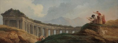 Egy oszlopcsarnok romokban alkotó: Hubert Robert