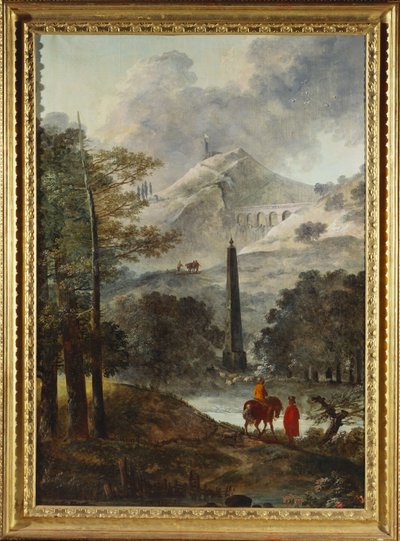 Hegyvidéki táj obeliszktel alkotó: Hubert Robert