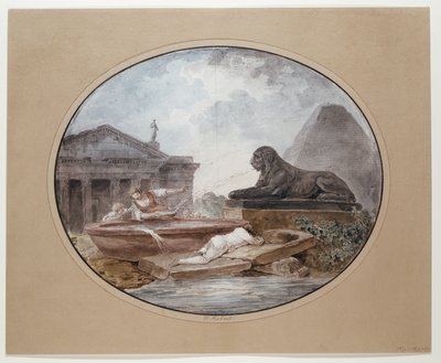 Építészeti capriccio alkotó: Hubert Robert