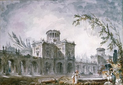 Építészeti fantázia, 1760 alkotó: Hubert Robert