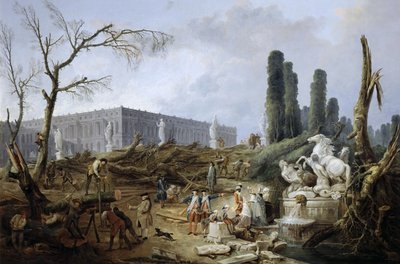 Bosquet az Apolló fürdőiből alkotó: Hubert Robert