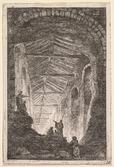 Esték Rómában: Az Antik Galéria, 1763-1764. alkotó: Hubert Robert