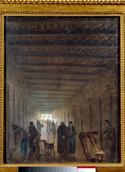 Francia forradalom: „” A Saint Lazare börtön folyosói 1793-ban” Hubert Robert (1733-1808) festménye 1793 V. 0,4x0,32 m. Párizs, Carnavalet Múzeum alkotó: Hubert Robert