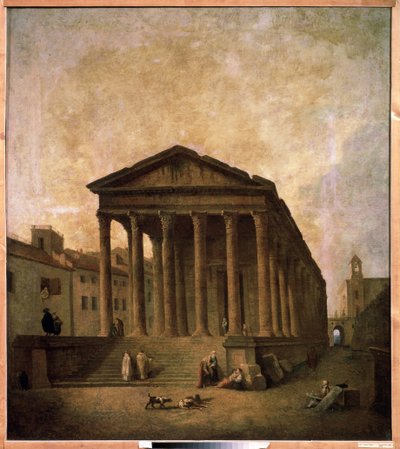 The Square House, Nimes, 1780 körül alkotó: Hubert Robert