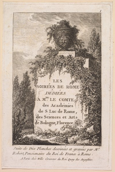 Római esték: Címlap alkotó: Hubert Robert