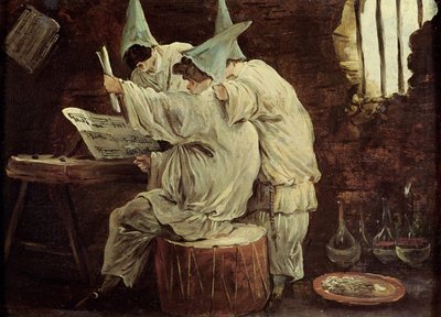 Buffoons zenész alkotó: Hubert Robert