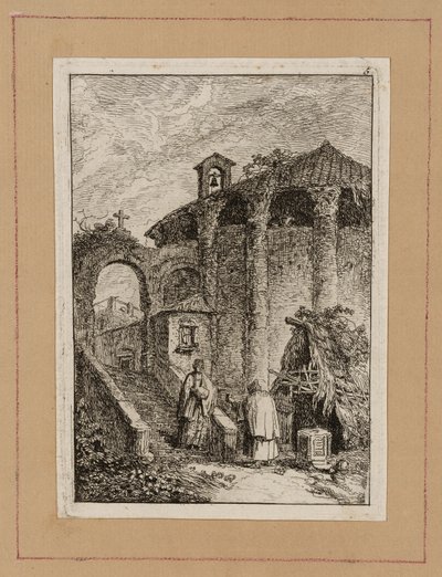 Ötös tányér az Esték Rómában című filmből alkotó: Hubert Robert