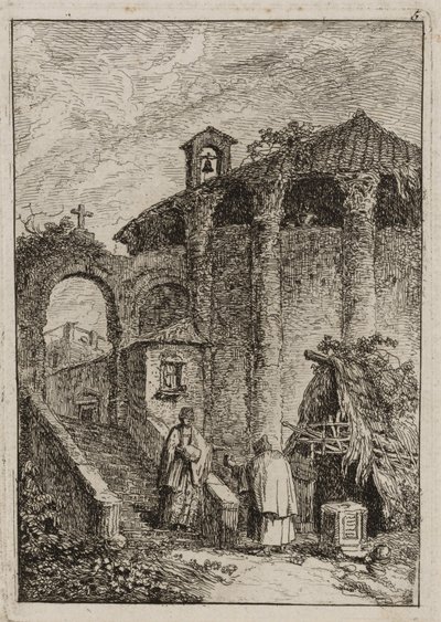 Ötös tányér az Esték Rómában című filmből alkotó: Hubert Robert