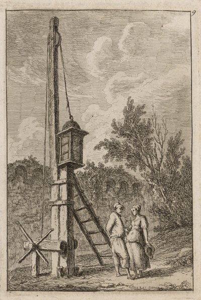 Kilencedik tányér az Esték Rómában, 1763–1764-ből alkotó: Hubert Robert