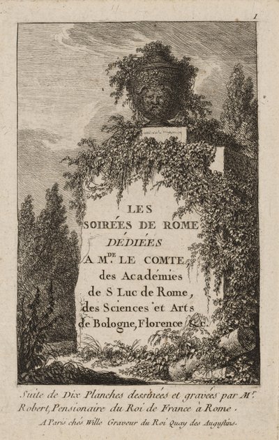 Első tányér az Esték Rómában című filmből alkotó: Hubert Robert