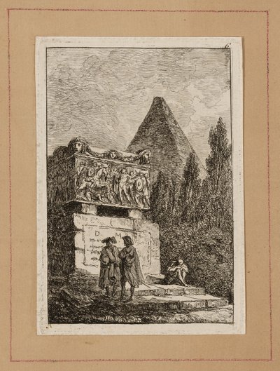 Hatodik tányér az Esték Rómában című filmből alkotó: Hubert Robert