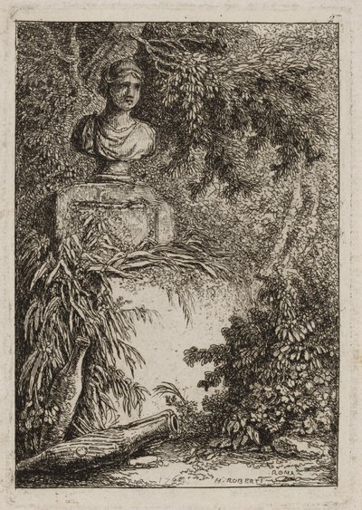 Második tábla az Esték Rómában, 1763-64-ből alkotó: Hubert Robert