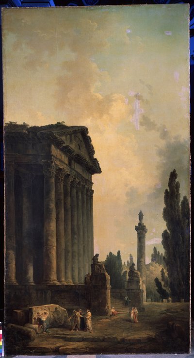 Romok. Hubert Robert (1733-1808) festménye, olaj, vászon alkotó: Hubert Robert