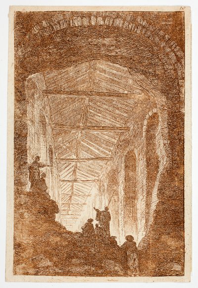 Az Antik Galéria, tízes tányér a Les Soirées de Rome-ból alkotó: Hubert Robert