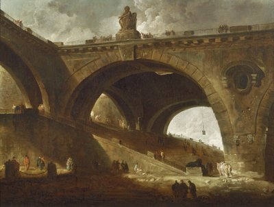 Az Öreg híd, 1760 körül alkotó: Hubert Robert