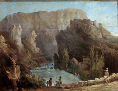 Kilátás a szökőkútra Vaucluse Hubert Robert (1733-1805) festménye 18. századi Avignon, Musee Calvet. alkotó: Hubert Robert