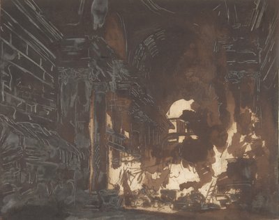 Mosónők egy romos galériában, kb. 1760. alkotó: Hubert Robert