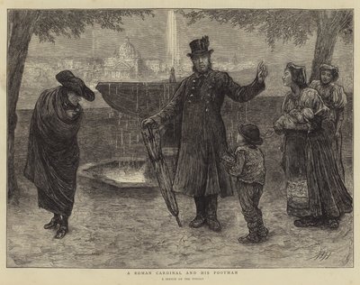 Egy római bíboros és lakájja alkotó: Hubert von Herkomer