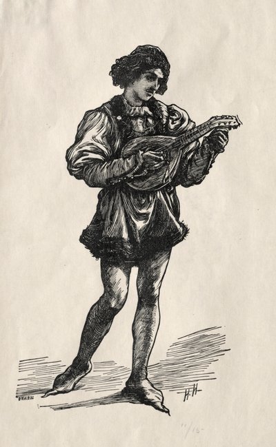 Egy trubadúr. alkotó: Hubert von Herkomer