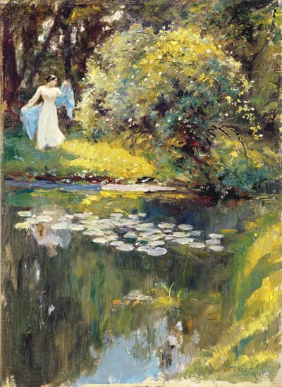 A kertben alkotó: Hubert von Herkomer