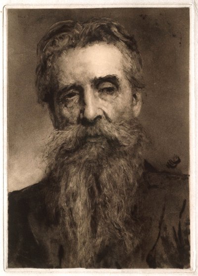Őszes szakállú férfi portréja alkotó: Hubert von Herkomer