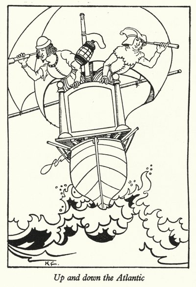 Fel és le az Atlanti-óceánon (litho) alkotó: Hugh Chesterman
