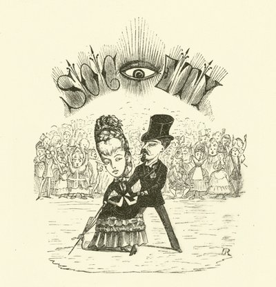 Társadalom, nagy SZEMmel (metszet) alkotó: Hugh Rowley