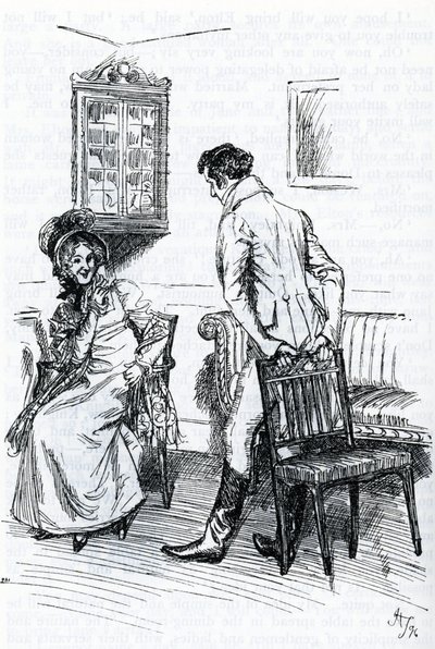 "Emma és Mr Knightley" (illusztráció) alkotó: Hugh Thomson