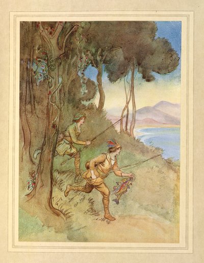 Fishing, J. M. Barrie „The Admirable Crichton”-jából alkotó: Hugh Thomson