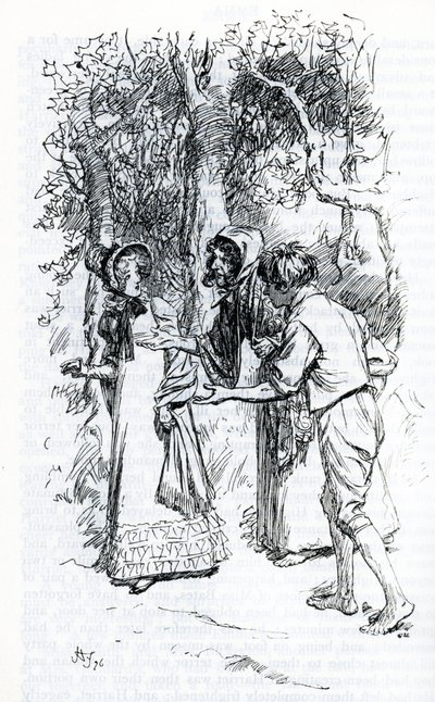 "Harriet, cigányok támadták meg" (illusztráció) alkotó: Hugh Thomson