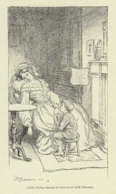 Illusztráció Amos Barton számára, George Eliot alkotó: Hugh Thomson