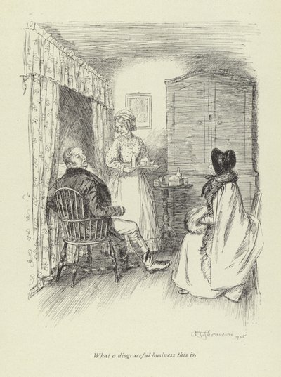 Illusztráció Amos Barton számára, George Eliot alkotó: Hugh Thomson