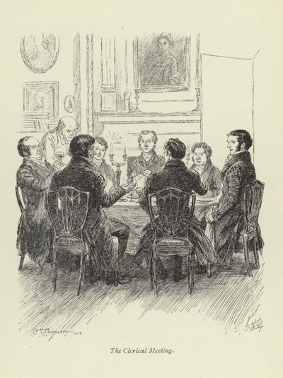 Illusztráció Amos Barton számára, George Eliot alkotó: Hugh Thomson