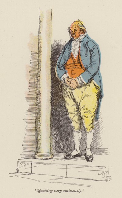 Illusztráció Cranfordhoz, Mrs. Gaskell (színes metszet) alkotó: Hugh Thomson