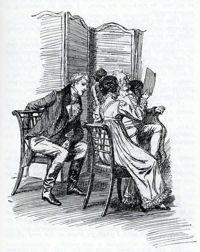Illusztráció az "Emma"-hoz, Jane Austen. Írta: Hugh Thomson (illusztráció) alkotó: Hugh Thomson