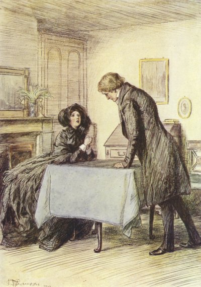 Illusztráció a Janets Repentance-hez, George Eliottól alkotó: Hugh Thomson