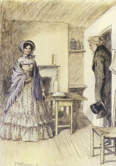 Illusztráció a Janets Repentance-hez, George Eliottól alkotó: Hugh Thomson