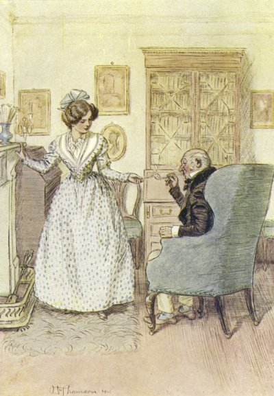 Illusztráció a Janets Repentance-hez, George Eliottól alkotó: Hugh Thomson