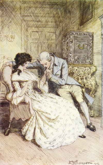 Illusztráció: Mr Gilfils Love Story, George Eliot alkotó: Hugh Thomson