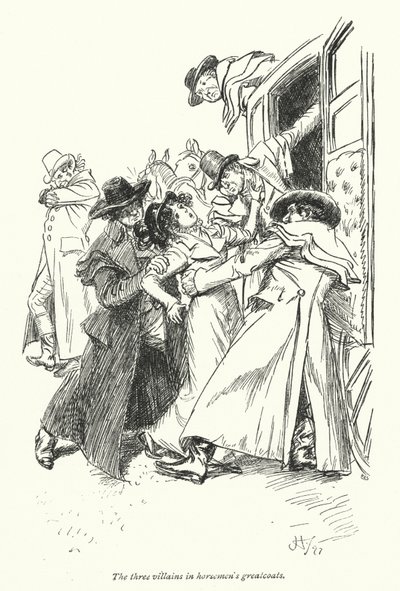 Illusztráció a Northanger Abbey-hez, Jane Austen (litho) alkotó: Hugh Thomson
