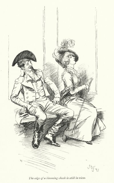 Illusztráció a Northanger Abbey-hez, Jane Austen (litho) alkotó: Hugh Thomson