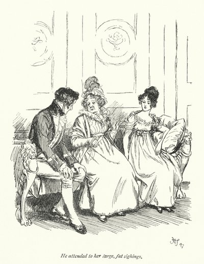 Illusztráció a meggyőzéshez, Jane Austen (litho) alkotó: Hugh Thomson