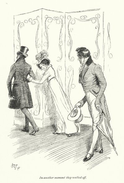 Illusztráció a meggyőzéshez, Jane Austen (litho) alkotó: Hugh Thomson