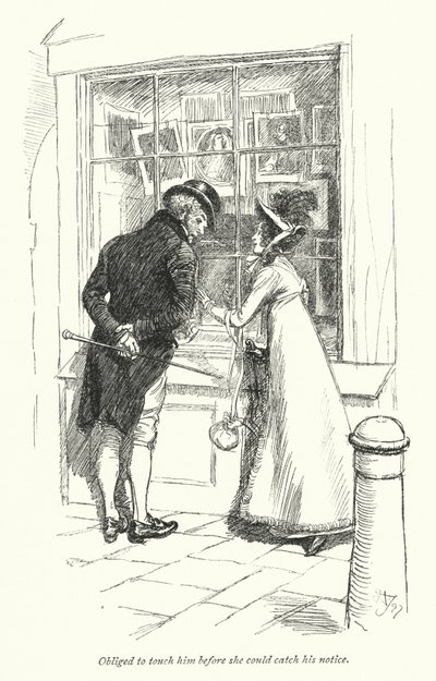 Illusztráció a meggyőzéshez, Jane Austen (litho) alkotó: Hugh Thomson