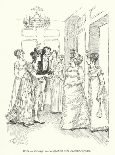 Illusztráció a meggyőzéshez, Jane Austen (litho) alkotó: Hugh Thomson