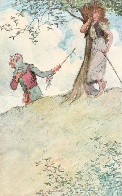 Illusztráció Shakespeare Ahogy tetszik című művéhez (színes litó) alkotó: Hugh Thomson